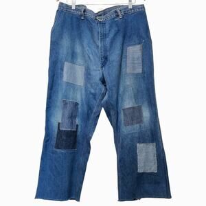 Baggy Wide Leg Carpenter Jeans One Of A Kind Upcycled Denim